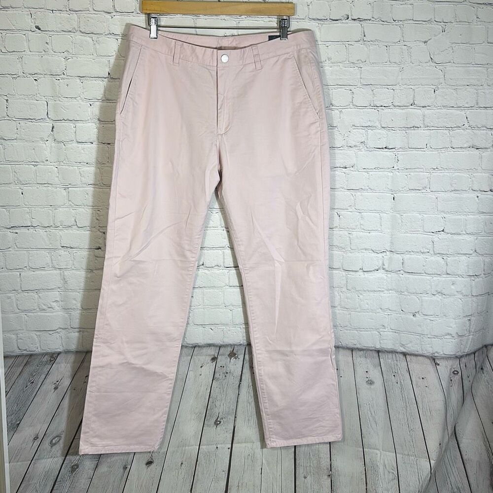 Bonobos Mens Khaki Straight Fit Pink Chino  Pants‎ W36 L32
